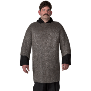 Haubergeon, 8mm Round Ring, Round Riveted, Alternating Rings