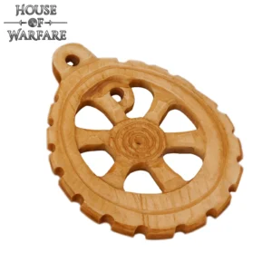 Chi-Ro Wheel Pendant, Large, Bone