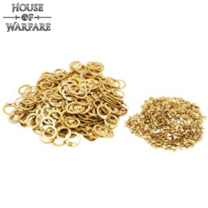 Loose 8mm Brass Flat Ring, Wedge Riveted, 100 Rings